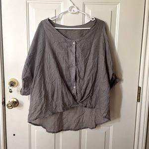 Linen shirt with lining